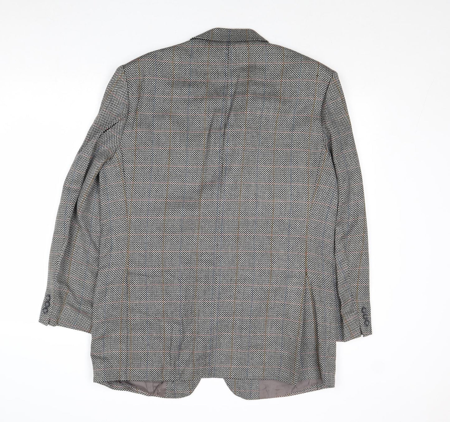 Berwin Mens Grey Wool Jacket Suit Jacket Size 42 Regular