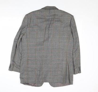 Berwin Mens Grey Wool Jacket Suit Jacket Size 42 Regular
