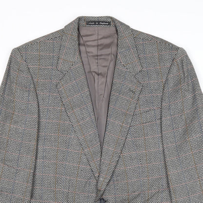 Berwin Mens Grey Wool Jacket Suit Jacket Size 42 Regular