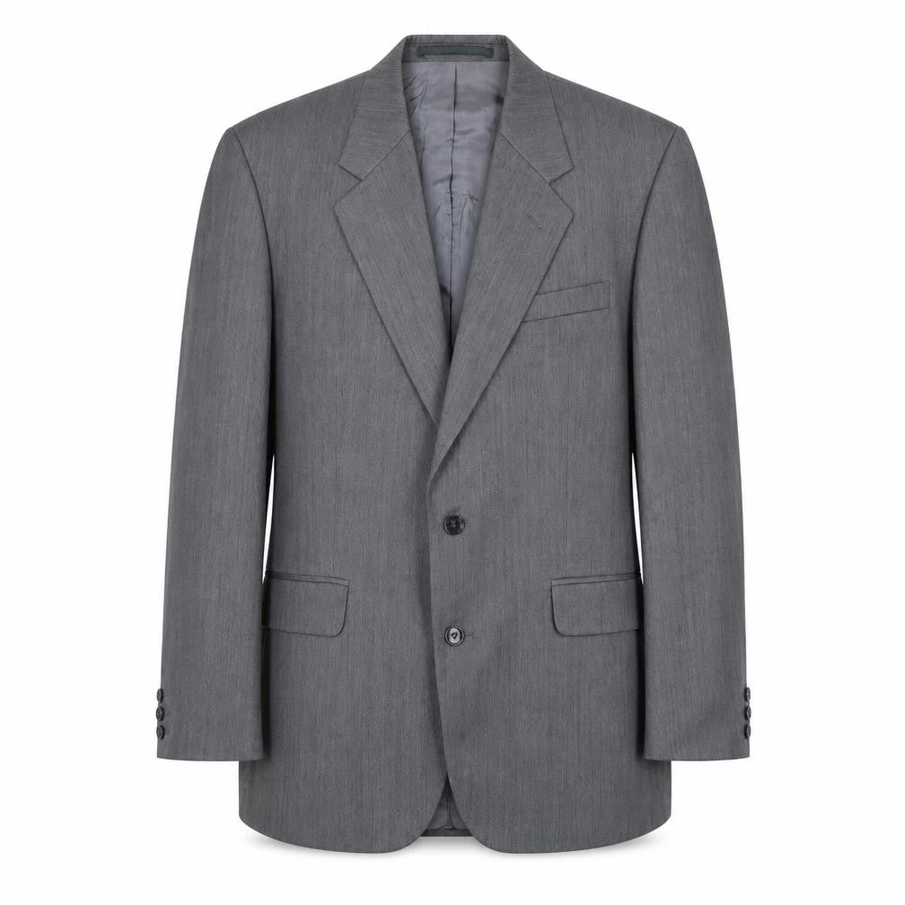 Fine Tailoring Mens Grey Polyester Jacket Suit Jacket Size 42 Regular