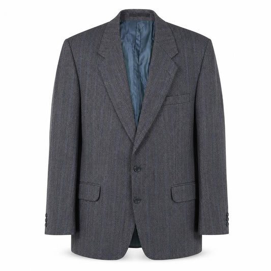 James Barry Mens Blue Striped Wool Jacket Suit Jacket Size 44 Regular