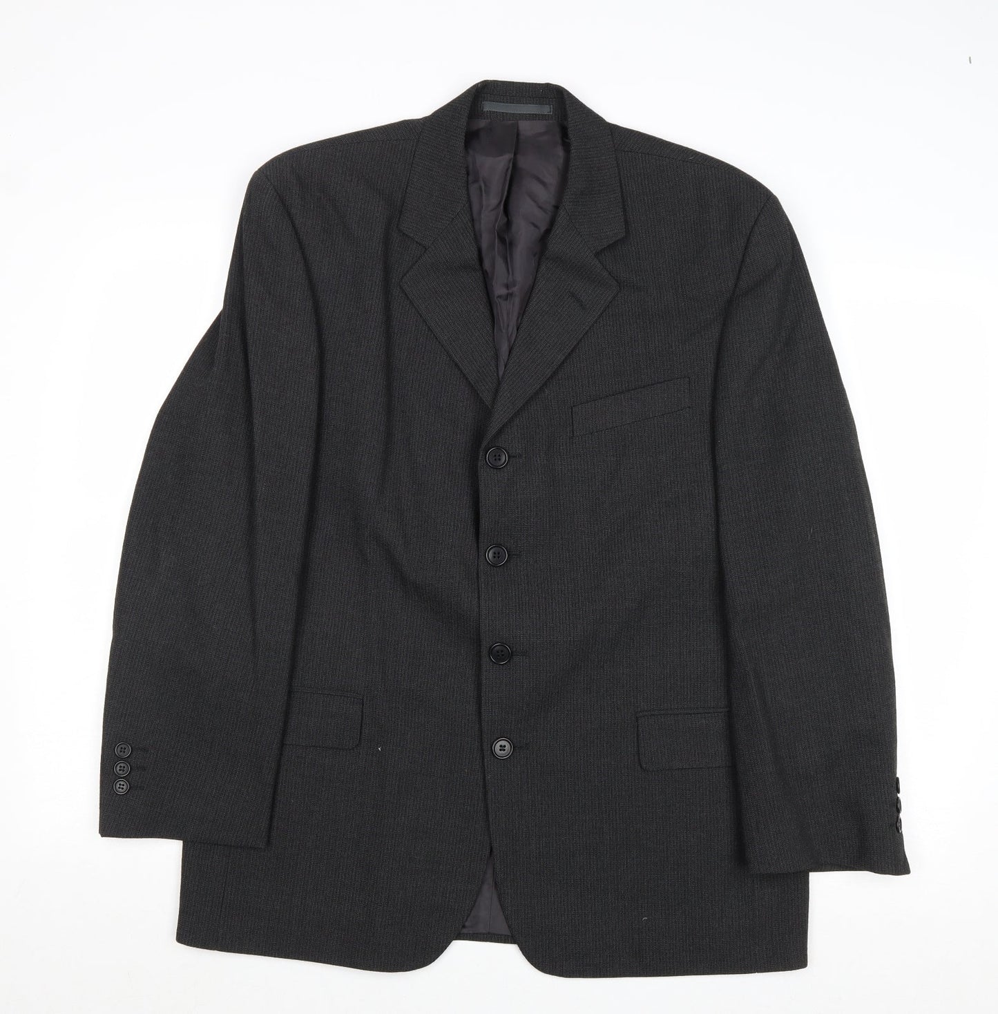 Burton Mens Grey Polyester Jacket Suit Jacket Size 40 Regular