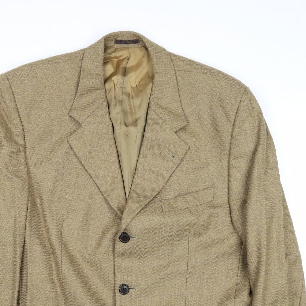 Nicholas Rowe Mens Brown Wool Jacket Suit Jacket Size 40 Regular