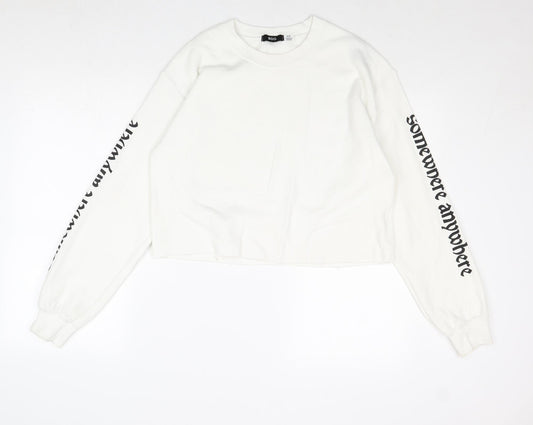 BDG Womens White Polyester Pullover Sweatshirt Size S Pullover - Size S-M Somewhere Anywhere