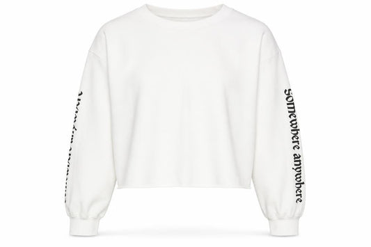 BDG Womens White Polyester Pullover Sweatshirt Size S Pullover - Size S-M Somewhere Anywhere