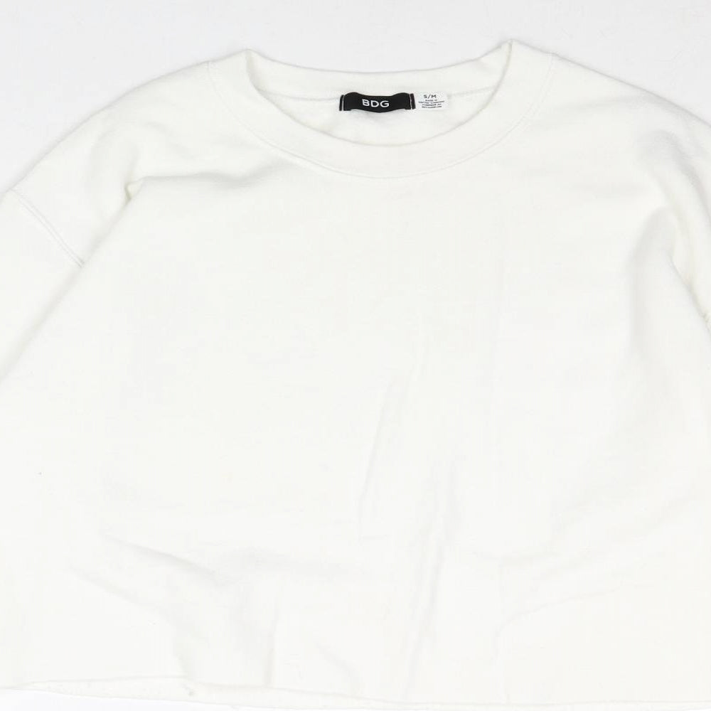 BDG Womens White Polyester Pullover Sweatshirt Size S Pullover - Size S-M Somewhere Anywhere