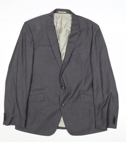 Next Mens Grey Wool Jacket Suit Jacket Size 44 Regular