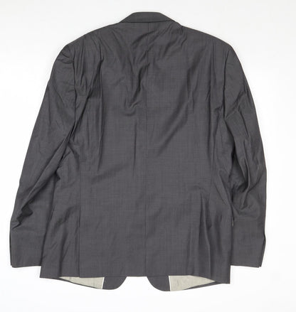 Next Mens Grey Wool Jacket Suit Jacket Size 44 Regular