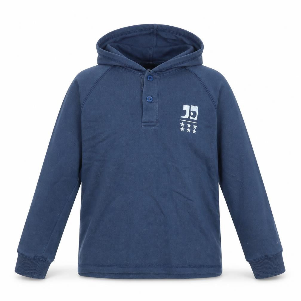 Joe's Boys Blue Polyester Pullover Hoodie Size 6 Years Button