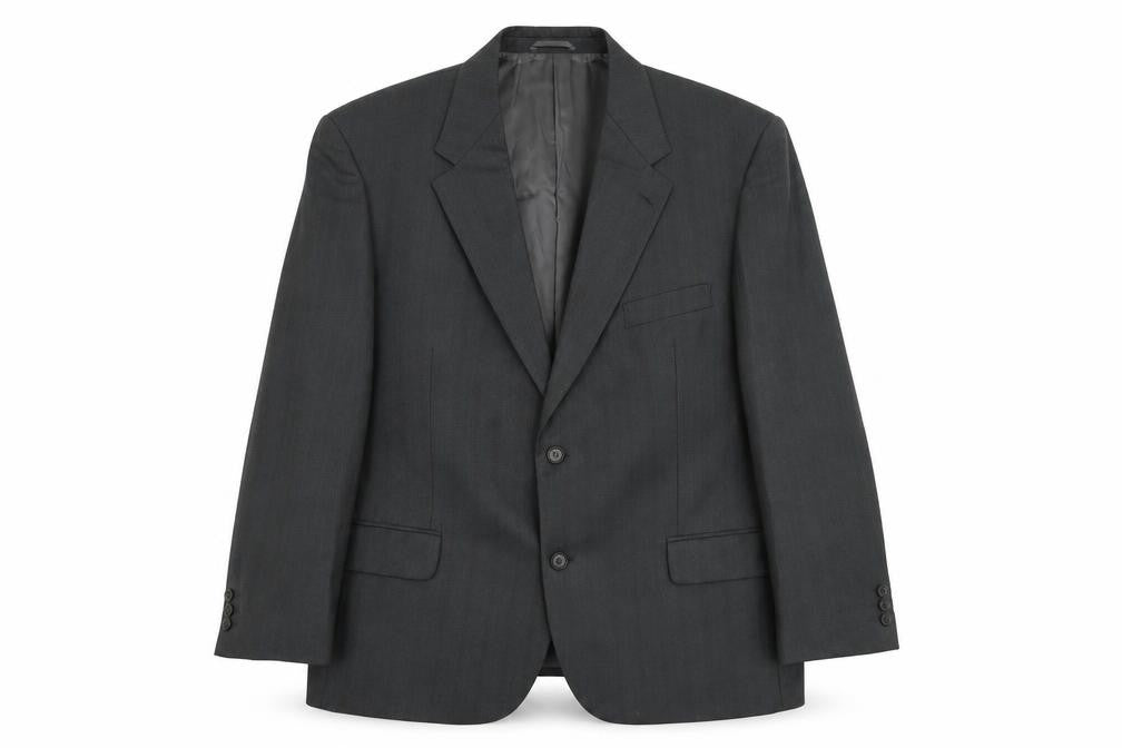 Wellington Mens Grey Striped Wool Jacket Suit Jacket Size L Regular