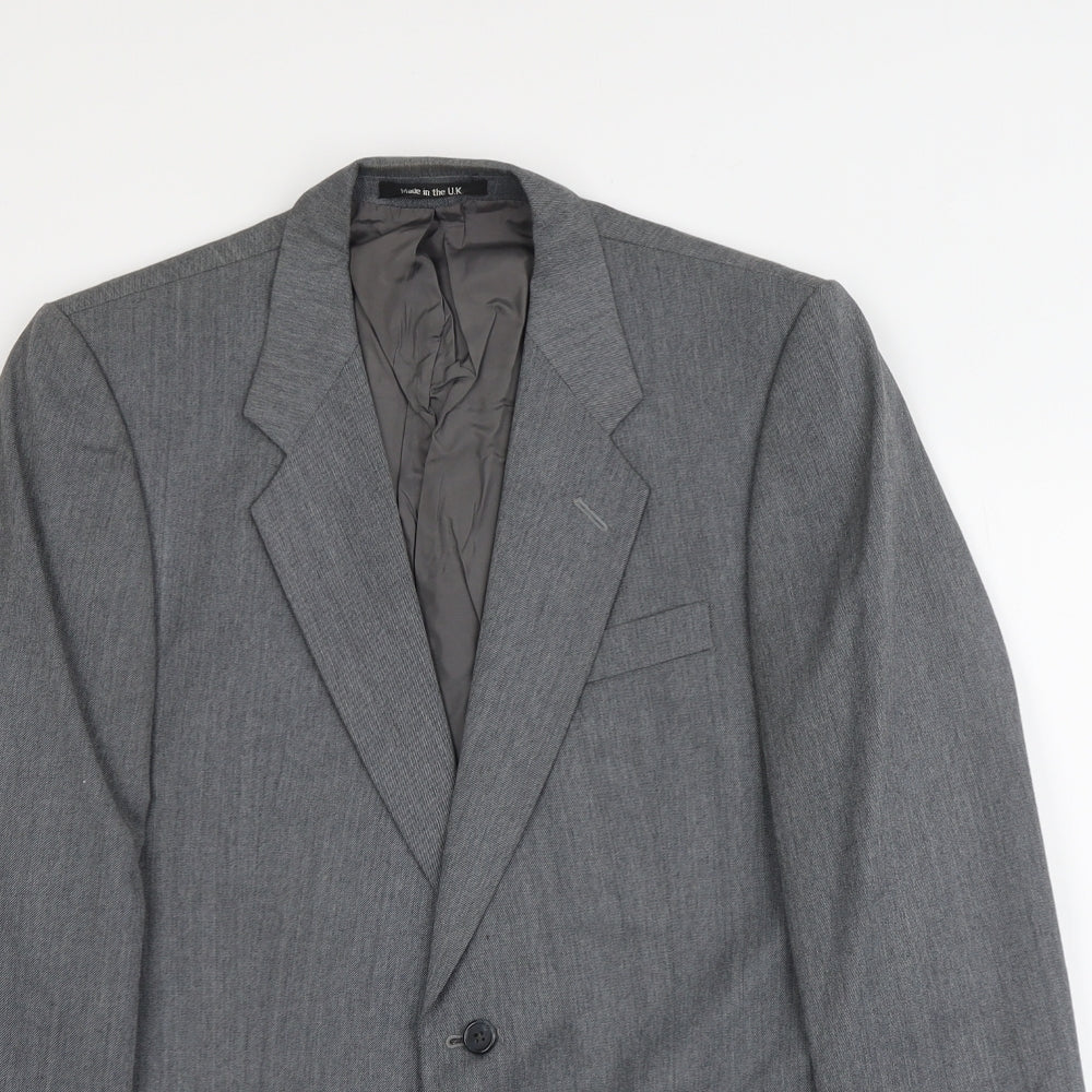 Marks and Spencer Mens Grey Polyester Jacket Suit Jacket Size M Regular