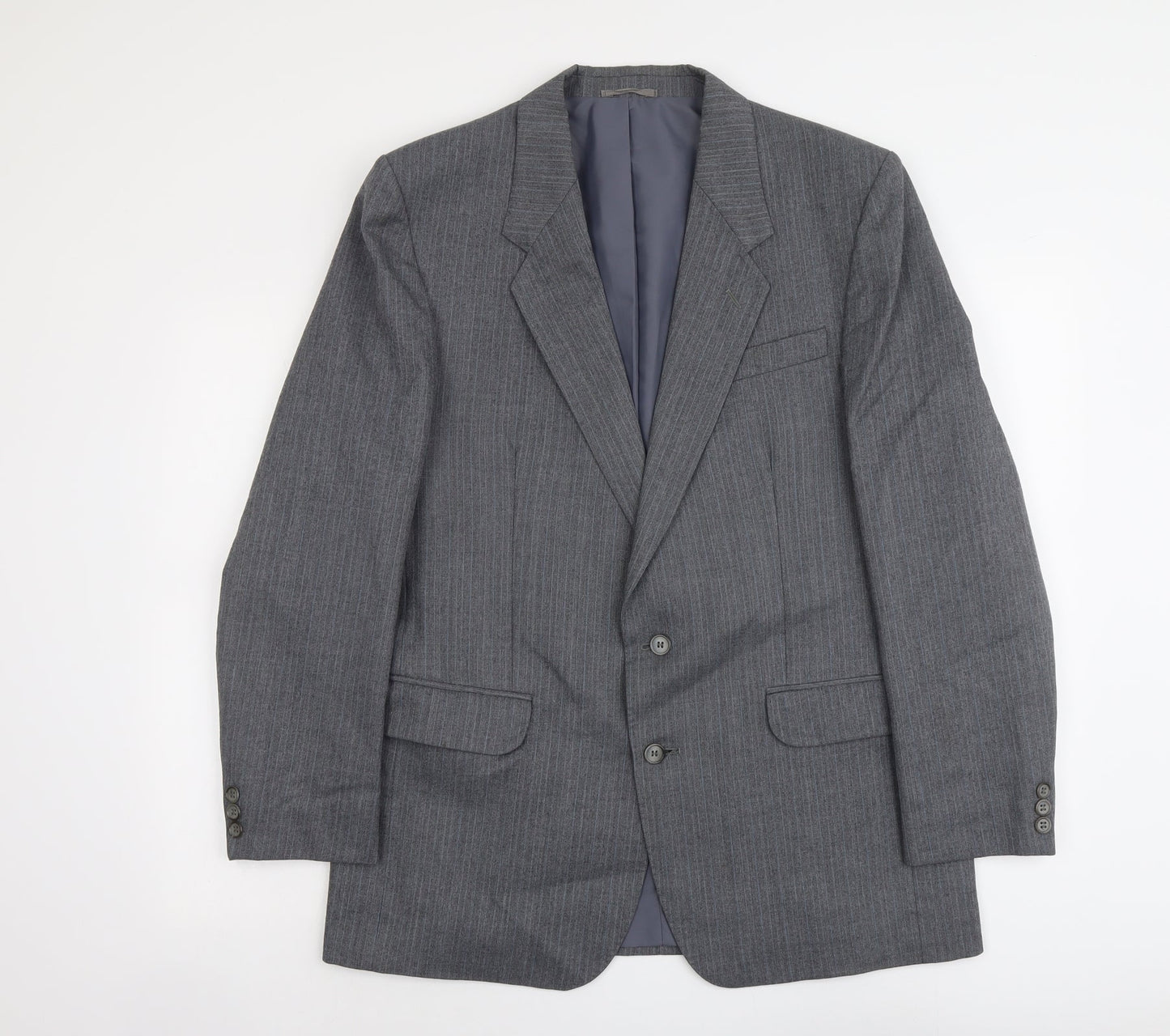 C&A Mens Grey Polyester Jacket Suit Jacket Size L Regular
