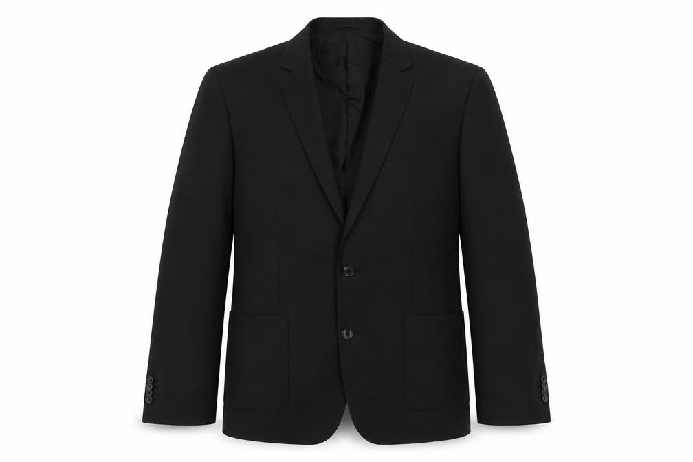 Kiomi Mens Black Polyester Jacket Suit Jacket Size L Regular