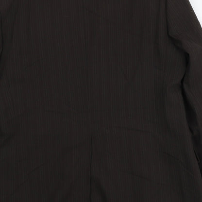 Next Mens Brown Striped Wool Jacket Suit Jacket Size M Regular