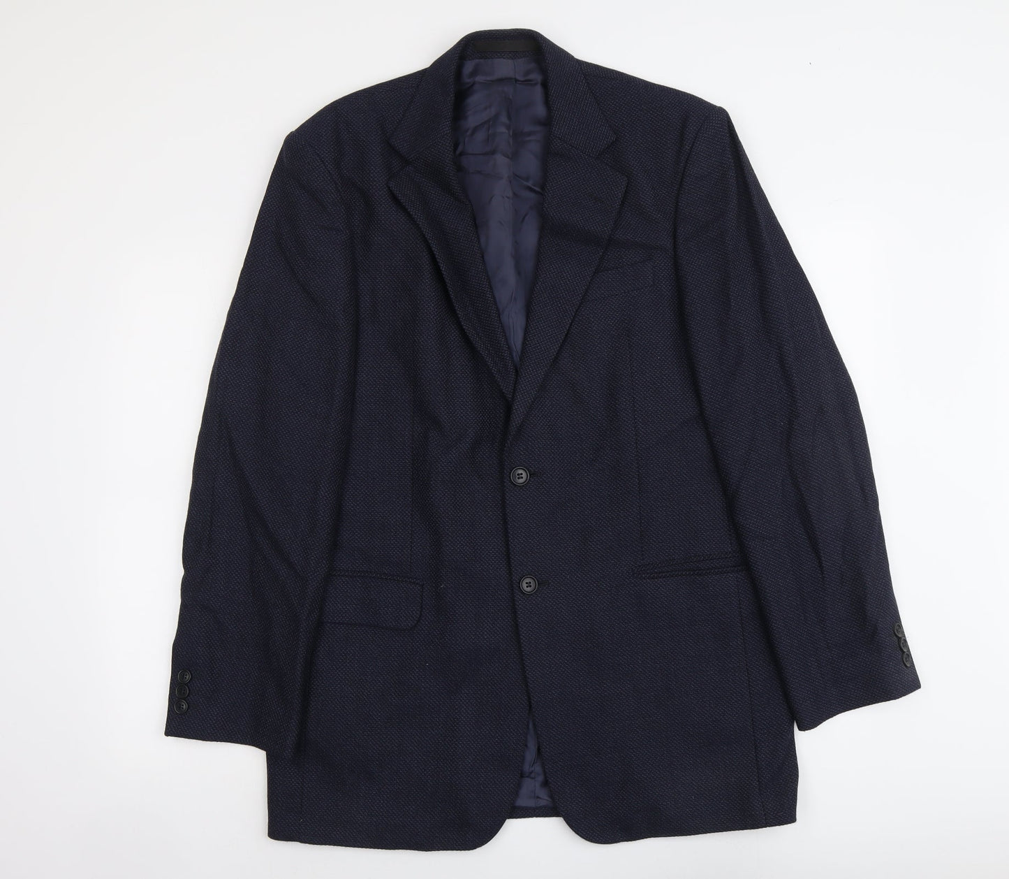 Marks and Spencer Mens Blue Wool Jacket Suit Jacket Size L Regular