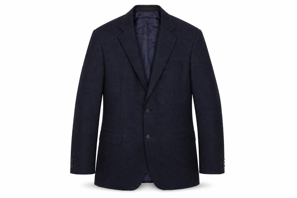 Marks & Spencer Mens Blue Wool Jacket Suit Jacket Size L Regular
