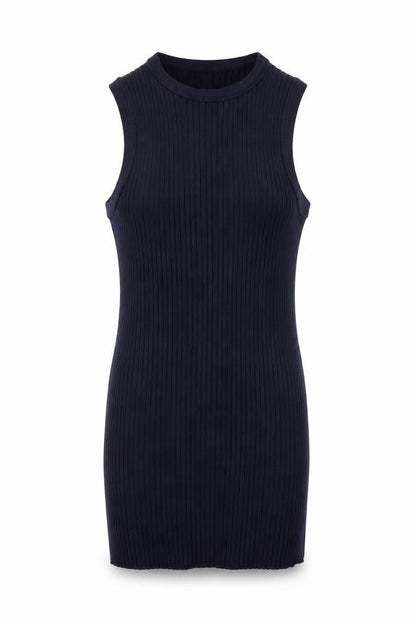 Warehouse Womens Blue Polyamide Basic Tank Size 12 Round Neck
