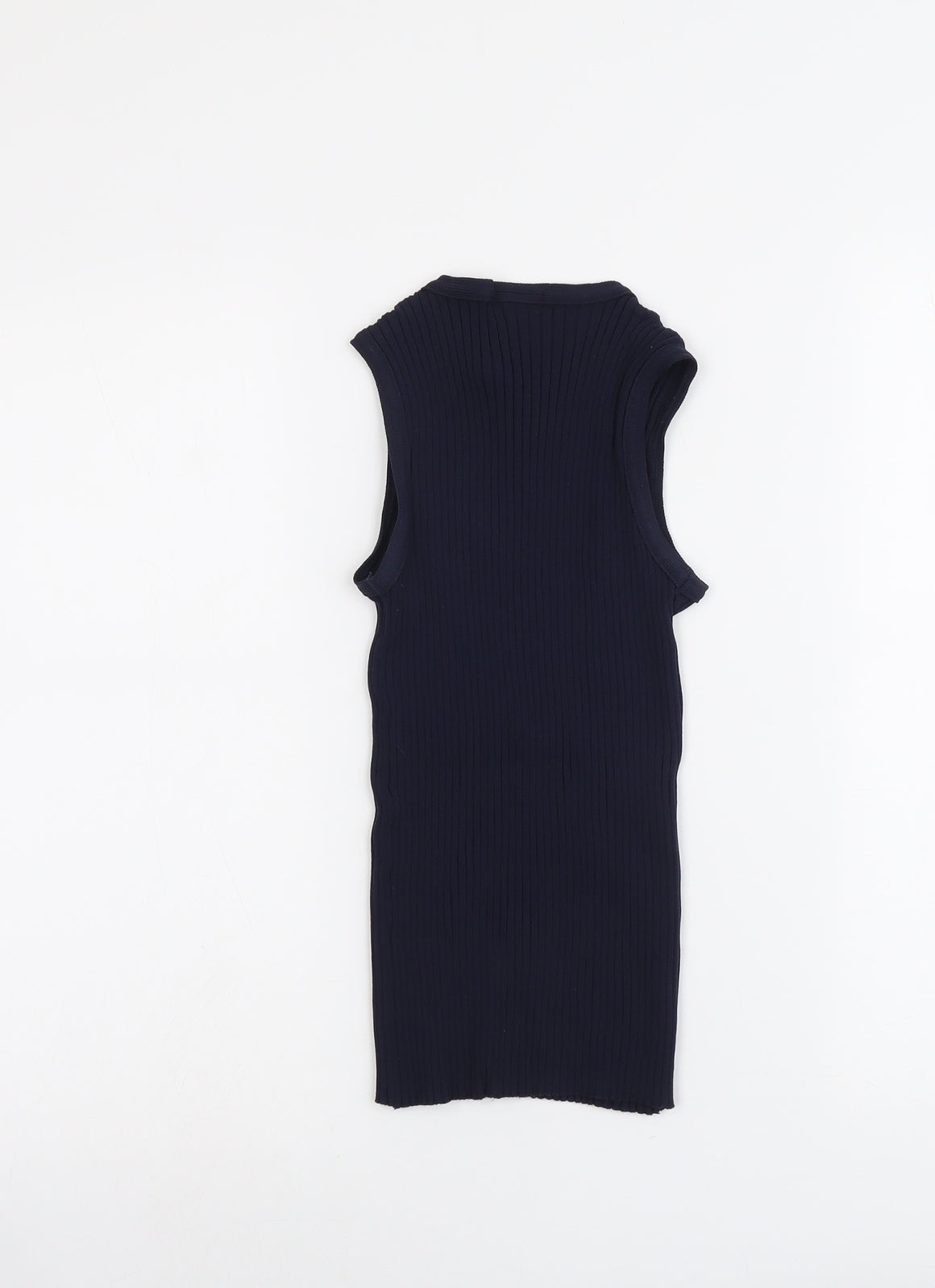 Warehouse Womens Blue Polyamide Basic Tank Size 12 Round Neck