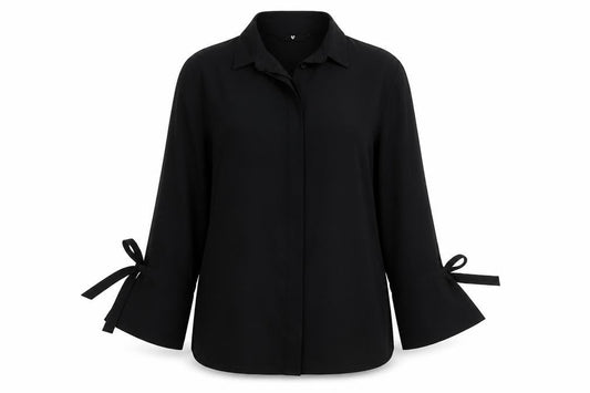 V By Very Womens Black Polyester Basic Button-Up Size 12 V-Neck