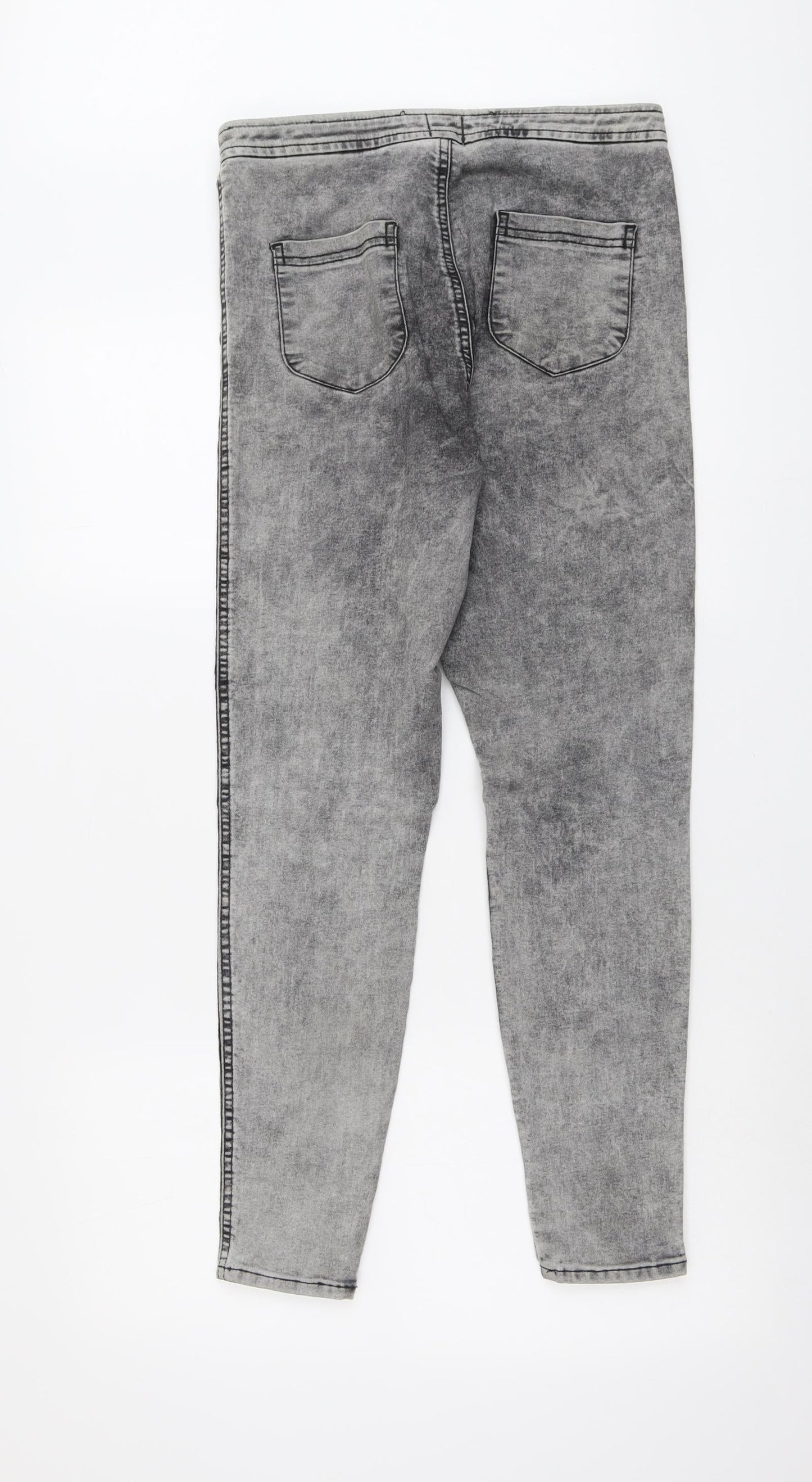 ASOS Womens Grey Cotton Jegging Jeans Size 30 in L32 in Regular Button