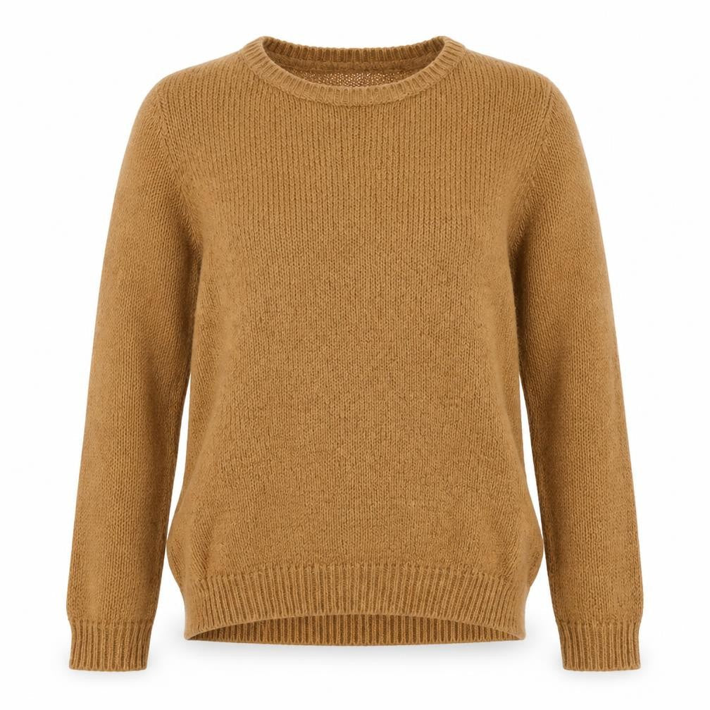 H&M Womens Brown Round Neck Acrylic Pullover Jumper Size S