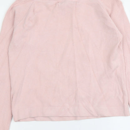 Kaliko Womens Pink Round Neck Viscose Pullover Jumper Size 14