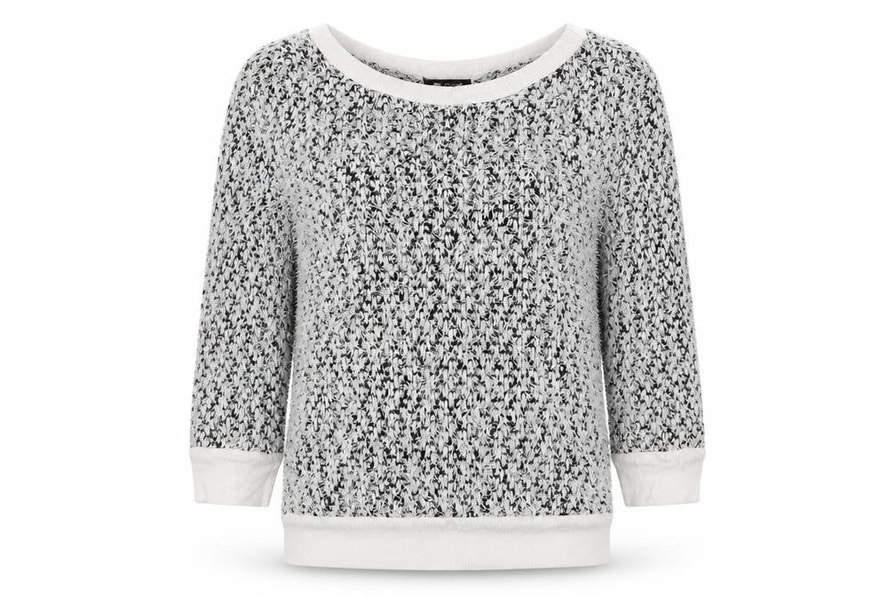 River Island Womens Black Round Neck Geometric Polyester Pullover Jumper Size 8