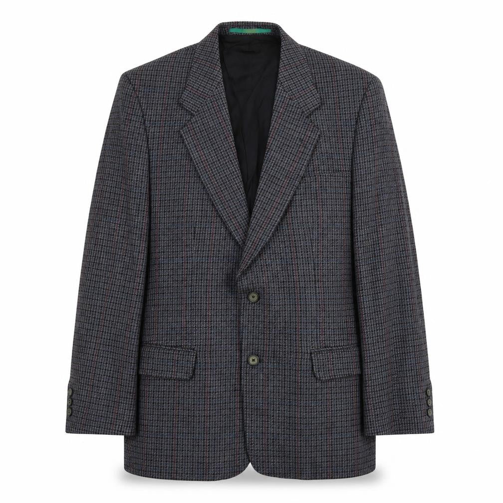 C&A Mens Blue Geometric Wool Jacket Blazer Size M Regular