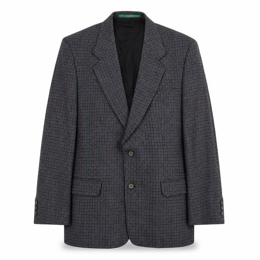 C&A Mens Blue Geometric Wool Jacket Blazer Size M Regular