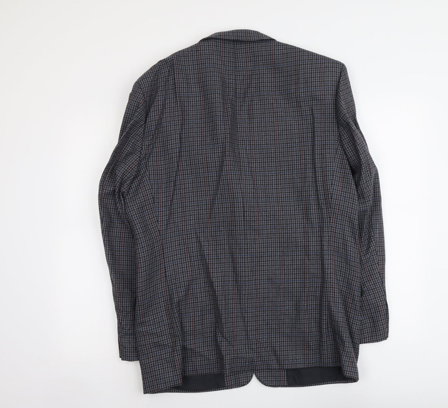 C&A Mens Blue Geometric Wool Jacket Blazer Size M Regular