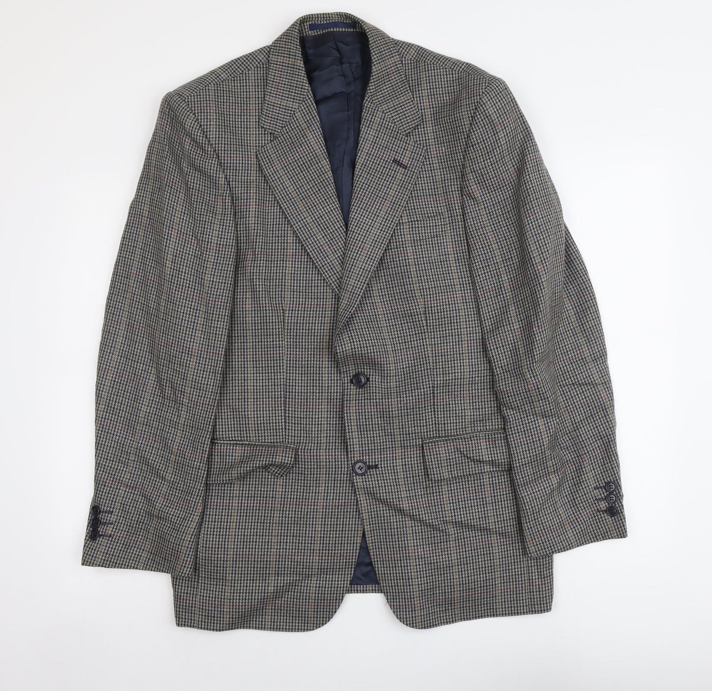 Westbrook Mens Grey Plaid Wool Jacket Suit Jacket Size M Regular