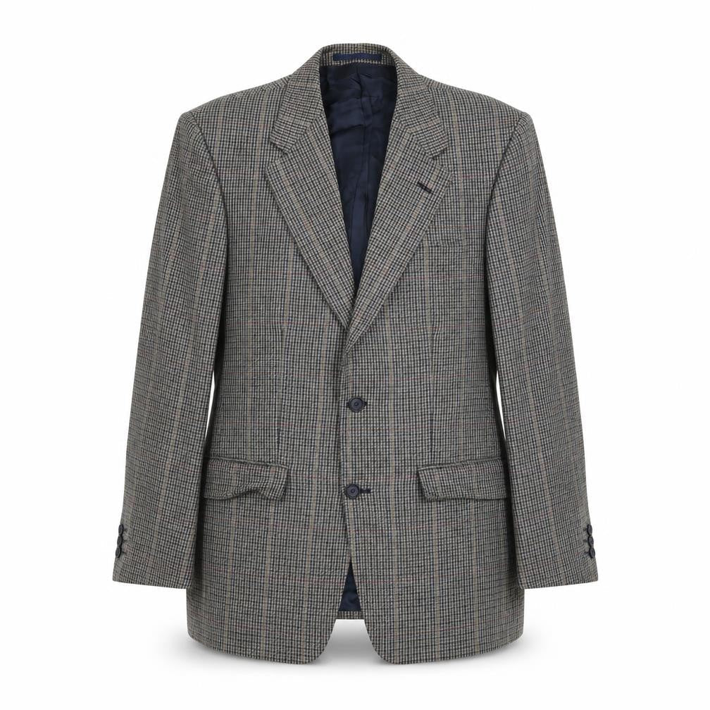 Westbrook Mens Grey Plaid Wool Jacket Suit Jacket Size M Regular
