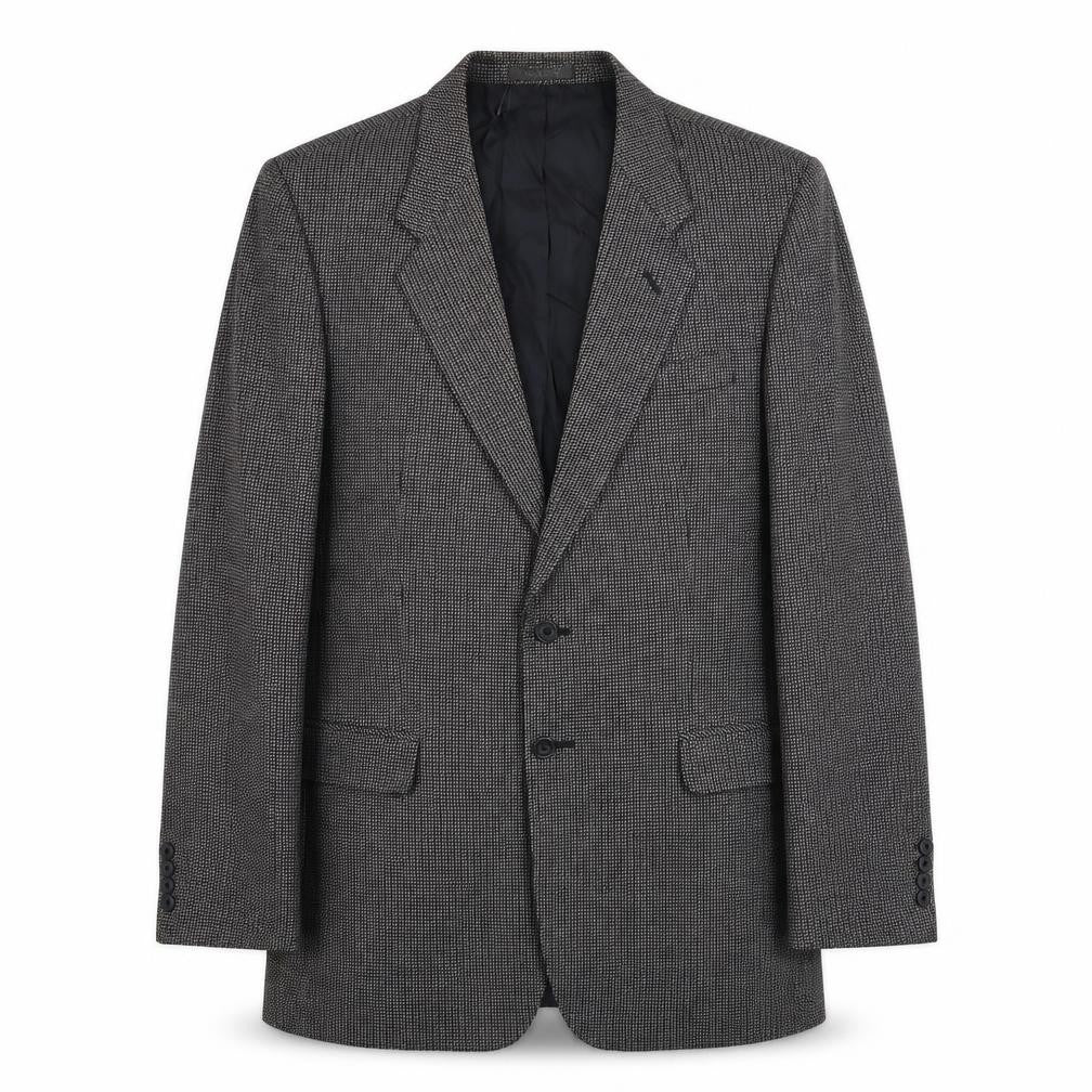 Marks & Spencer Mens Grey Geometric Wool Jacket Suit Jacket Size M Regular