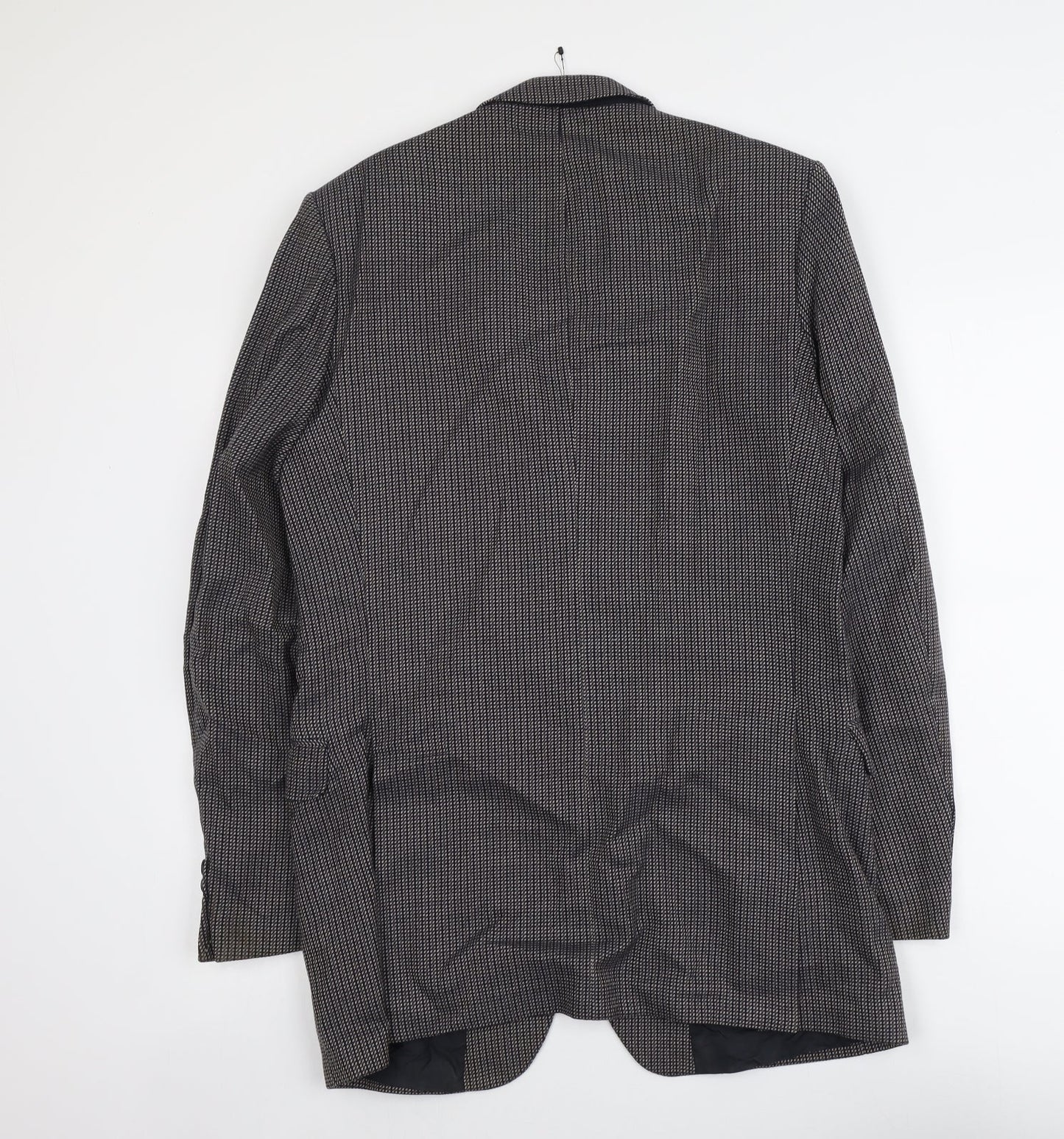 Marks and Spencer Mens Grey Geometric Wool Jacket Suit Jacket Size M Regular