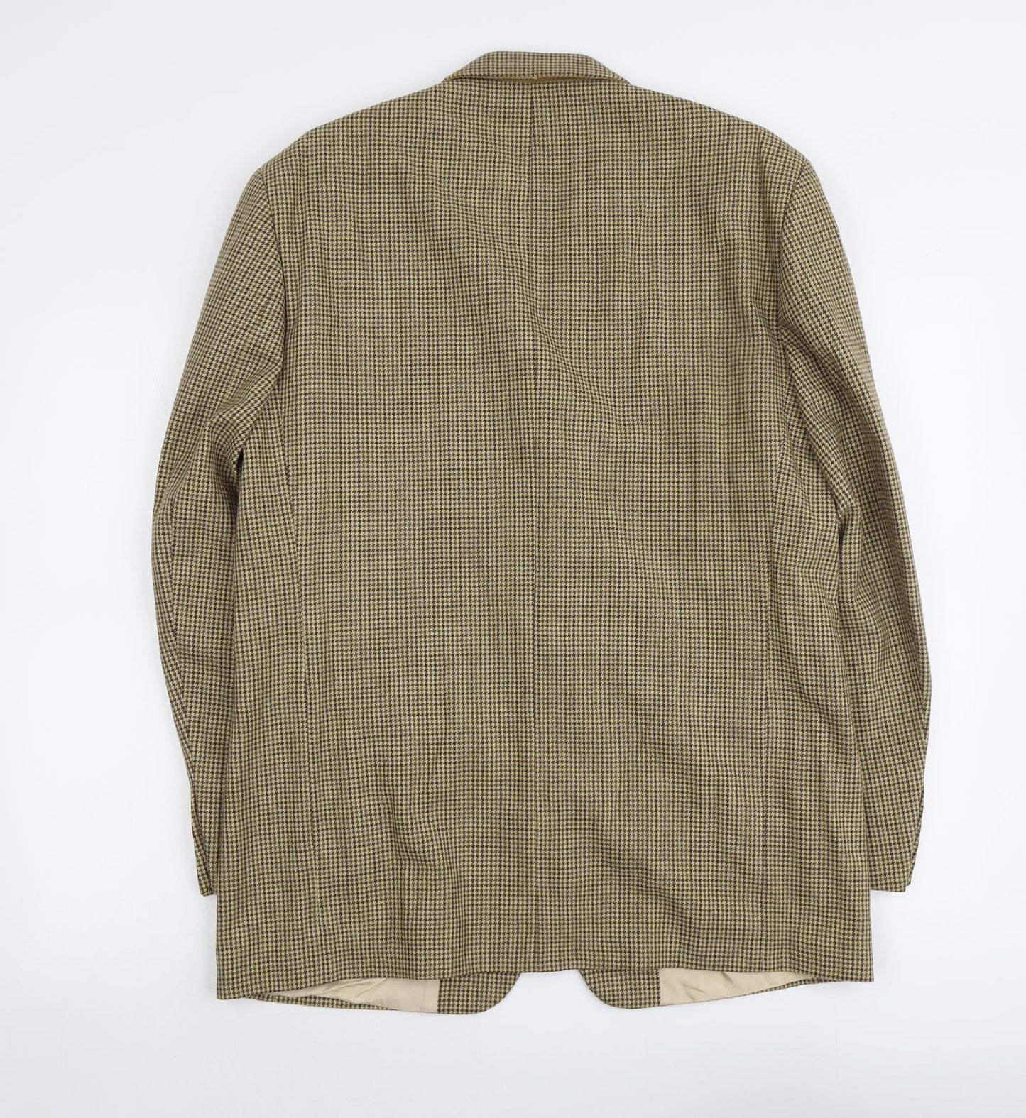 Pierro Cini Mens Beige Geometric Polyester Jacket Blazer Size L Regular