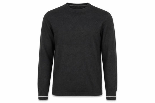 Burton Mens Grey Round Neck Cotton Pullover Jumper Size S Long Sleeve