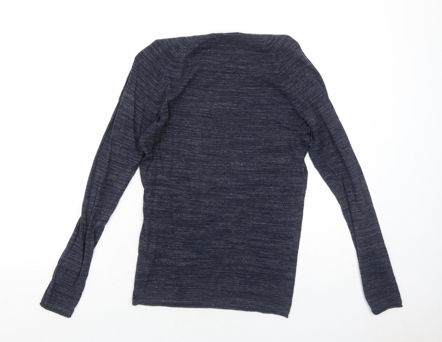 Bershka Womens Blue Round Neck Cotton Pullover Jumper Size XS