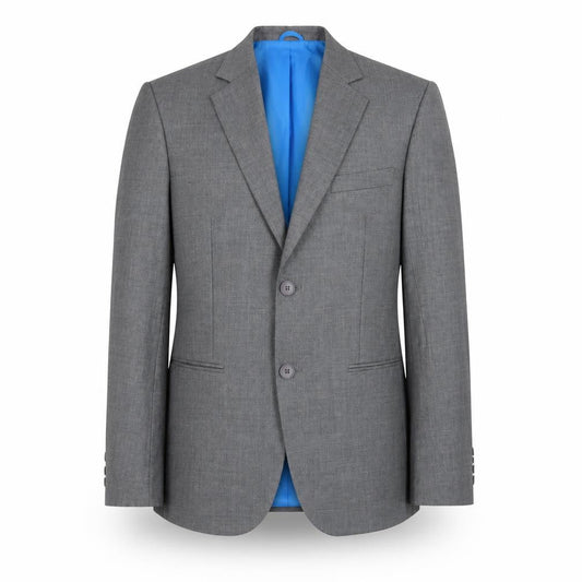 A Dong Silk Mens Grey Polyester Jacket Suit Jacket Size 38 Regular
