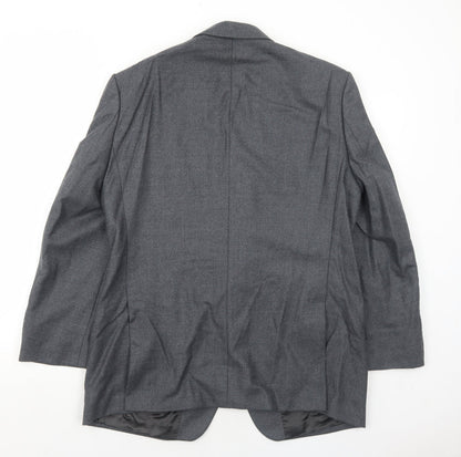 Hugo James Mens Grey Wool Jacket Suit Jacket Size 40 Regular