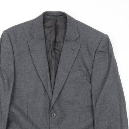 Hugo James Mens Grey Wool Jacket Suit Jacket Size 40 Regular