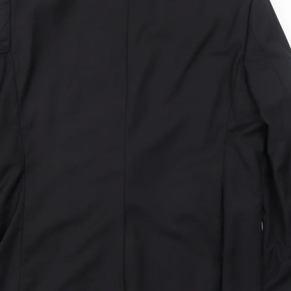 Goodsouls Mens Black Polyester Jacket Suit Jacket Size 40 Regular