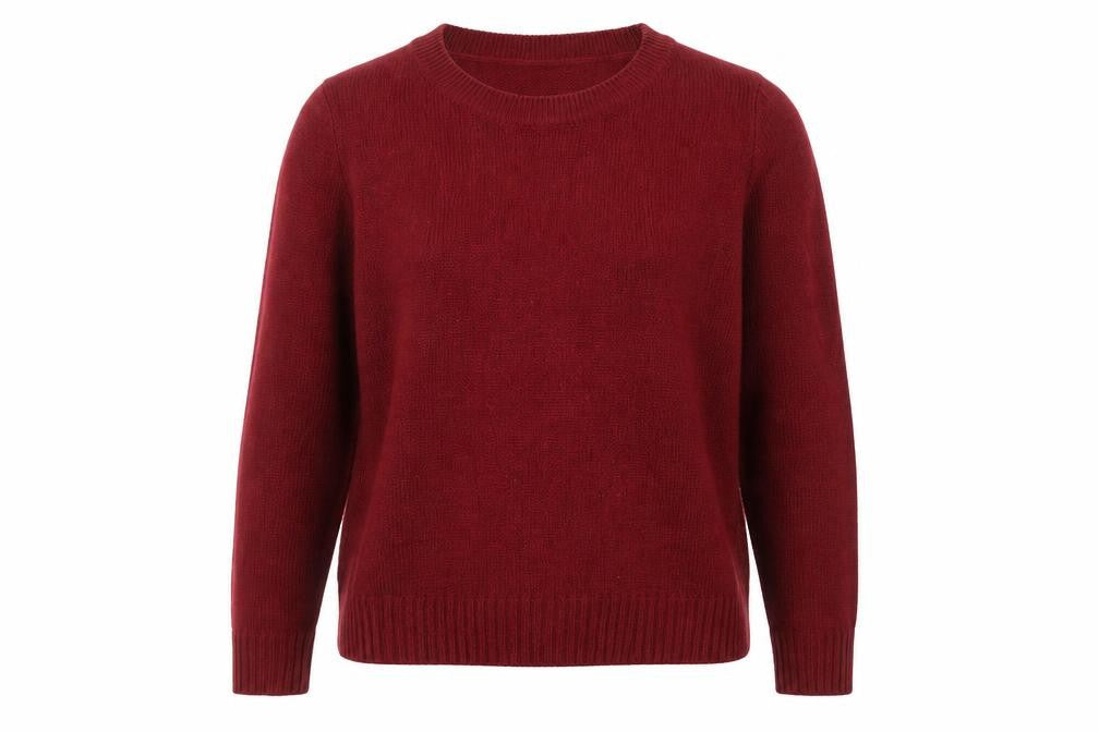 H&M Womens Red Round Neck Acrylic Pullover Jumper Size L