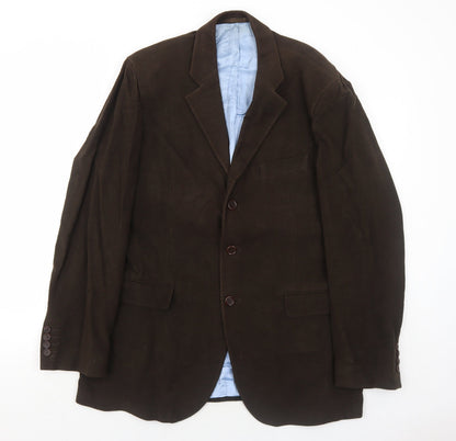 Sartorio Mens Brown Polyester Jacket Blazer Size 42 Regular
