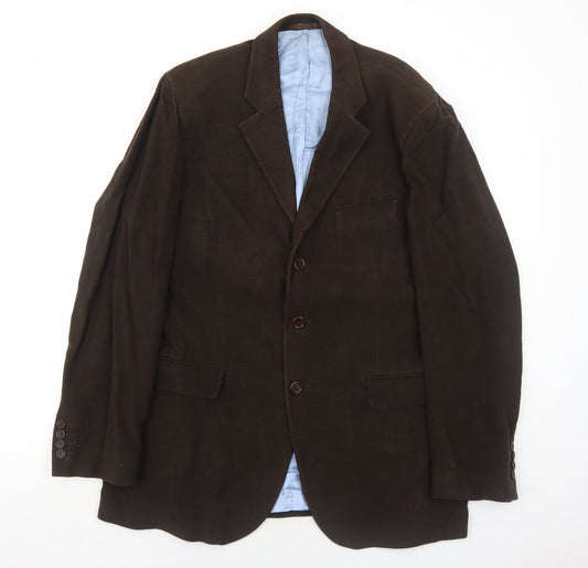 Sartorio Mens Brown Polyester Jacket Blazer Size 42 Regular