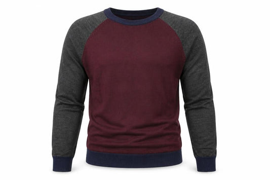 New Look Mens Purple Round Neck Acrylic Pullover Jumper Size S Long Sleeve
