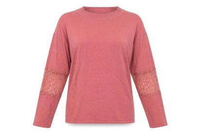 Next Womens Pink Round Neck Cotton Pullover Jumper Size 16