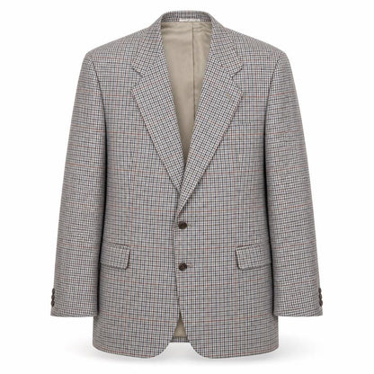 Berkertex Mens Grey Geometric Wool Jacket Suit Jacket Size 42 Regular