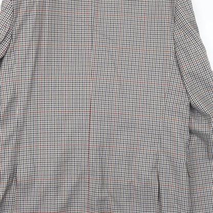Berkertex Mens Grey Geometric Wool Jacket Suit Jacket Size 42 Regular