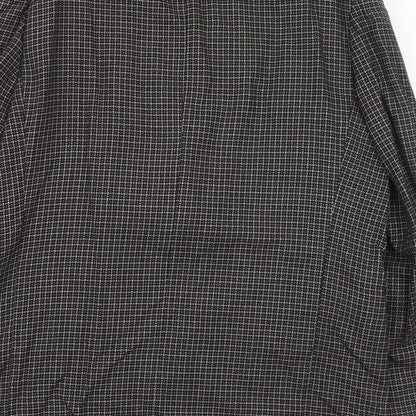 Next Mens Black Geometric Wool Jacket Suit Jacket Size 44 Regular