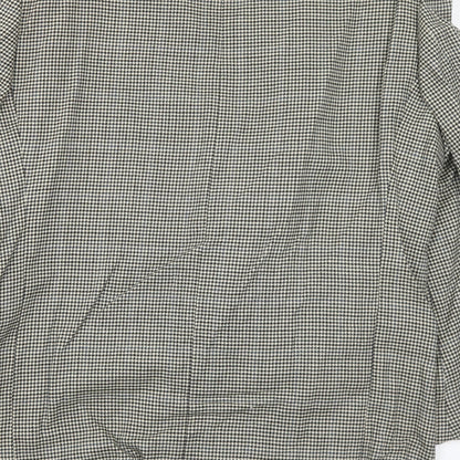 BHS Mens Ivory Geometric Wool Jacket Suit Jacket Size 42 Regular